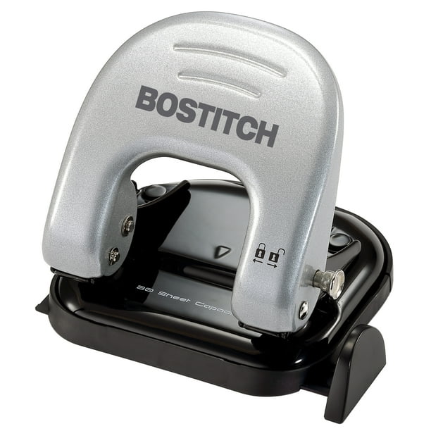 Bostitch EZ Squeeze 2 Hole Punch, 20 Sheet Capacity, Reduced Effort