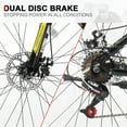 thumbnail image 4 of UBesGoo 27.5in Mountain Bike 21 Speed for Adult with Disc Brakes & Suspension, Black, Yellow, 4 of 7
