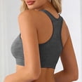 thumbnail image 5 of High Support Sports Bra Removable Padding Yoga Tank Top For Running Training Non Comfort, S, Dark Gray, 5 of 5