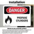 thumbnail image 3 of (2 Pack) Propane Cylinders OSHA Danger Sign 5 Inch X 3.5 Inch Vinyl Label Decal Sticker Weather Resistant, UV Protected for Workplace, Business, and Construction Site, Made in the USA, 3 of 7