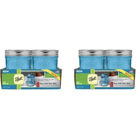 Arrow Mk Series Ball Collection Elite Color Series Regular Mouth Jars | 8 OZ. Half Pint Jars (2), (4) 8 oz. half pint jars By Ball ()