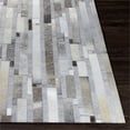 thumbnail image 2 of Surya Medora MOD-1016 24 x 96" Runner Leather Area Rug in Light Gray/Brown, 2 of 6
