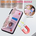 thumbnail image 2 of Dteck for Samsung Galaxy S25 Edge Wallet Case with Card Holder, RFID Blocking Credit Slots Kickstand Shockproof Flip Folio Leather Cover with Trendy Floral Design for Women Girls,Rose, 2 of 6