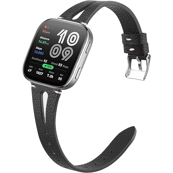 wonima11 Compatible with Amazfit bip 6 bands, 20mm, 22mm Quick Release Slim Vintage Leather Strap Replacement for Women, Man, Wristband Compatible with Amazfit Active 2 Sqaure Smartwatch