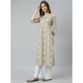 thumbnail image 3 of Idalia Sage Green Floral Printed Kurta, 3 of 5