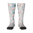 thumbnail image 1 of Gaeub Chaussettes Design Imprimé Rentrée des Classes Chaussettes Hautes Extensibles pour Hommes Femmes Adolescents, Chaussettes de Softball Soccer pour Randonnée, Sport, 1 of 6