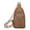 Khaki, variant on Men Messenger Bag Fashionable New Pattern Solid Color Layer Large Capacity Zipper Casual Chest Bag Ladies Tote