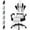 710-White, variant on Luxvie Linen Fabric Gaming Chair with Footrest, High Back Ergonomic Computer Chair with Massage Lumbar Pillow, Gamer Chair with Adjustable Headrest, Comfortable Office Chair for Home & Gaming, Black