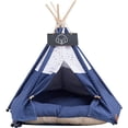 thumbnail image 1 of Tipi para perros y gatos con cojín, tienda de campaña de lujo, caseta de interior para perros y gatos, caseta para gatos con pizarra pequeña, 1 of 5