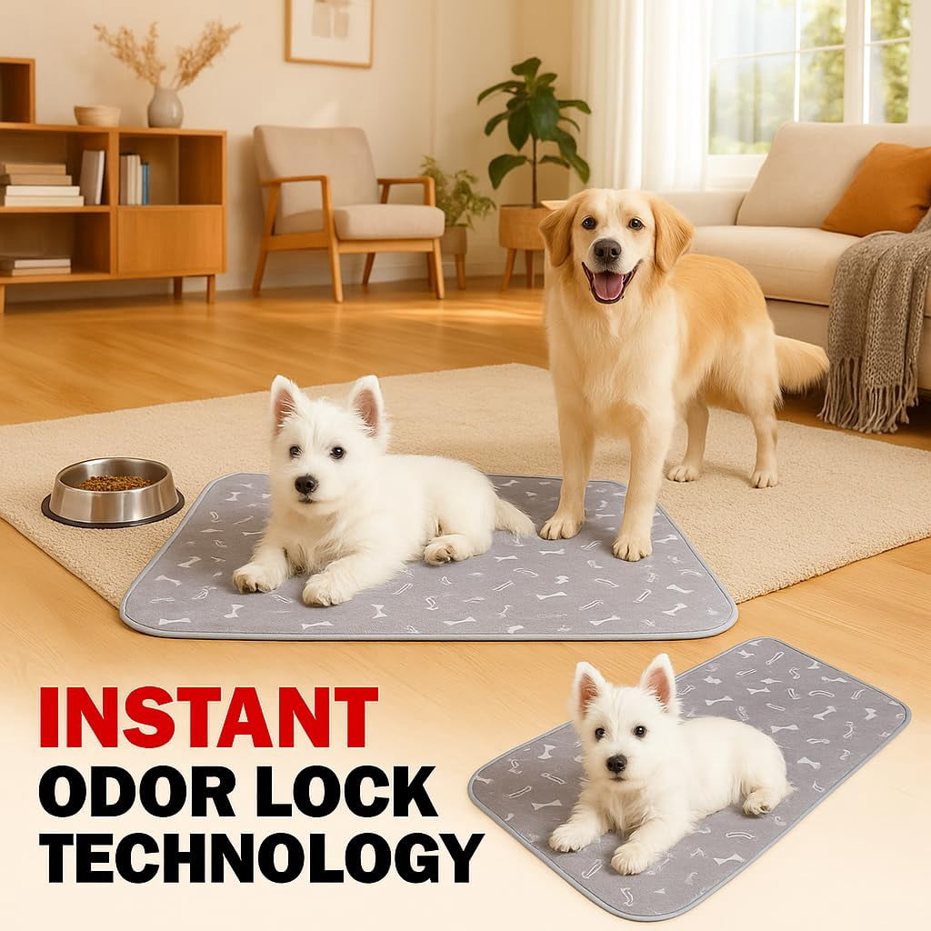 Puppy Pads with Pheromones, Super Absorbent Reusable Washable Pads Leakproof Design, Fast Dry Training Pad for Dogs Indoor Potty and Crate Use