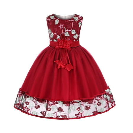 

Toddler Kids Girls Dress Patterns Sleeveless Party Hoilday Weddings Elegant Court Style Dress Tulle Mesh Princess Clothes