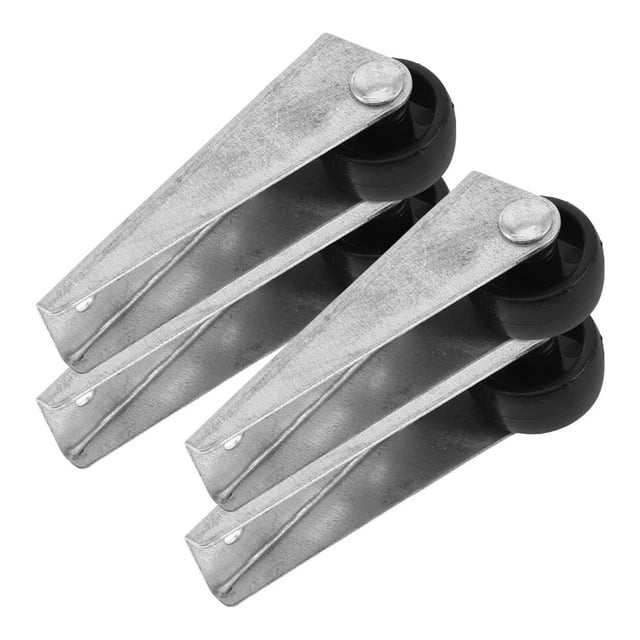 OULII 5 Pcs Roues Pivotantes pour Portes de Garage Forme Ronde en Acier Noir pour Amateurs de Bricolage