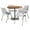 Light Grey, Medium Oak, variant on KFI Studios Mode Round 3' Dining Table Set, Medium Oak, 4 Light Grey KOOL Chairs