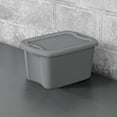 thumbnail image 3 of Sterilite 19 Liter Tote, Plastic Storage Bin with Snap-on Lid, Stackable, Gray, 3 of 7