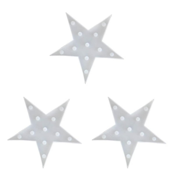 Bewildely Lámpara LED de luz de luna creciente Línea de arte Forma de dibujos animados Lámparas de iluminación Estrella Stern 3Conjunto
