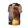 thumbnail image 6 of Fotbe Elephant Sunset in Kenya Baseball Jersey Shirt for Men and Women, Casual Short Sleeves Button Down T-Shirt-X-Large, 6 of 9