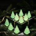 thumbnail image 5 of Ouuluon Set of 10 Luminous Mini Figurines, Glow in Dark Resin Tabletop Ornaments for Holiday Party Decor, 5 of 6