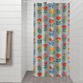 thumbnail image 2 of Pioneer Flower Floral Print Pattern Shower Curtain 36"x72", Bathroom Decorative Shower Curtain Set with 12 Hooks, Waterproof Washable, 2 of 6
