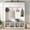 White, variant on 59" Farmhouse Hall Tree with Bench, Entryway Storage 4-in-1 Coat Rack with Cabinets and Hooks for Mudroom Living Room, White