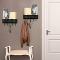 thumbnail image 7 of NEX Black Mail Sorter Key Organizer Wall Mount, Metal Entryway Storage Organizer Basket with 5 Hooks for Coat, Keys Set of 2, 7 of 7