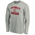 thumbnail image 2 of Men's Heathered Gray Cincinnati Reds Team Heart & Soul Long Sleeve T-Shirt, 2 of 3