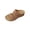 Brown, variant on Women's Sandals Floral Cutout Slide Open Toe Double Strap Perforated Slip On Wedge Sandals Soft Faux Suede Comfort Arch Support Insole Casual Summer Sandals