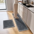 thumbnail image 6 of Diatomaceous Earth Absorbent Mat, 2 Pack Water and Oil Absorbing Quick Dry Non Slip Kitchen Bathroom Entryway Rug, Multicolor, 16x24 and 16x47 Inch, 6 of 7