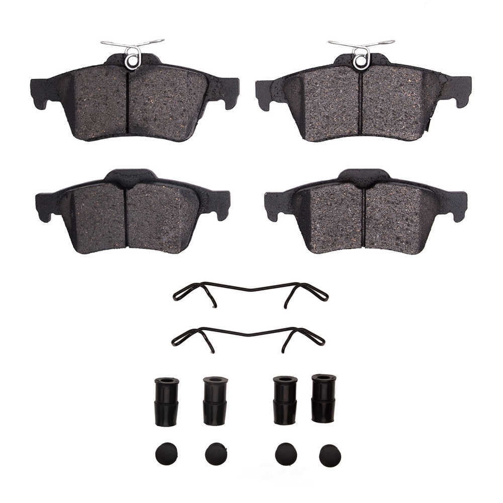 Dynamic Friction Company 1551-1564-01 DFC 5000 Advanced Brake Pads - Low Metallic and Hardware Kit