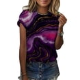 thumbnail image 2 of IROINNID Fashion Women Summer Loose Print Round-Neck T-Shirt Loose Fit Short Sleeve Casual Fashion Blouse On Sale, 2 of 6