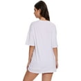 thumbnail image 2 of Women's Oversized T Shirt Crewneck Solid Short Sleeve Baggy Tees, 2 of 4