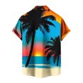 thumbnail image 3 of IROINNID T-Shirts for Big and Tall Men, Summer Essentials Lightweight Thin Basic V-Neck Lapel Botton Beach Loose Tops for Men, 3 of 4