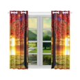 thumbnail image 2 of BSDHOME Lakeside Sunshine Tree Window Curtain Kitchen Curtain 26x39 inches (Two Piece), 2 of 3