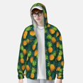 thumbnail image 4 of Gaeub Pineapples with Palm Leaves Men's and Women's UPF 50+ Long-Sleeved Sun Protection Clothing, Fishing Shirt Long Sleeve Zip - XX-Large, 4 of 9