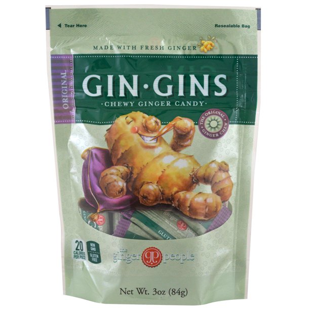 Ginger People Gin Gins Chewy Ginger Candy Original 3 oz (Pack of 2
