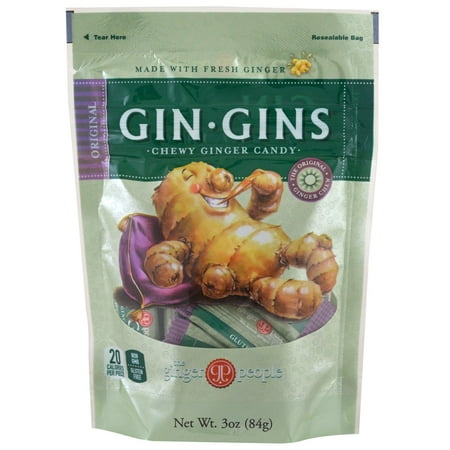 - The Ginger People, Gin·Gins, Chewy Ginger Candy, Original, 3 oz(pack of 12)