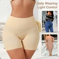 thumbnail image 6 of USEASY Seamless Shapewear Shorts for Women Tummy Control Slip Shorts Under Dress Women's Thigh Slimmer High Waisted Shaping Boyshorts, 6 of 7