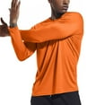 thumbnail image 5 of BRDFRL Swim Shirt Men UPF 50 Long Sleeve Sun Protection Shirts UV Shirts Cooling Shirts for Men Workout Shirts Hiking Athletic Tee Tops T-Shirts Rash Guard High Visibility Shirts for Men Orange S, 5 of 6