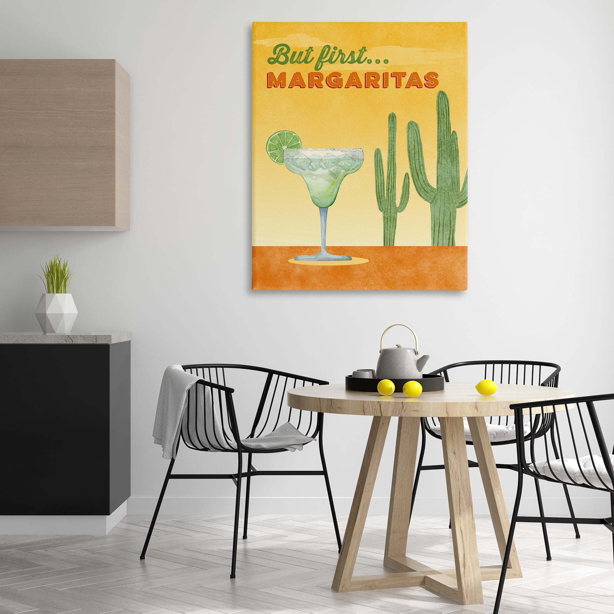 Stupell Industries Margarita & Desert Cactus Food & Beverage Painting Wrapped Canvas Art Print Wall Art, 36 x 48