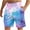 Blue, variant on zfhfof Men's Tie Dye Beach Shorts Elastic Waist Drawstring Lightweight Summer Casual Hawaiian Vacation Shorts with Pocket