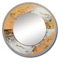 thumbnail image 2 of Designart "Yin and Yang in Gold and White I" Meditation Rund Mirror For Wall Decor - Large Gold Round Printed Mirror -Traditional Round Living Room Mirror - 23" x 23", 2 of 6