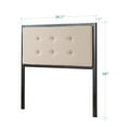 Zinus Barbara Upholstered Metal Headboard, Twin, Taupe