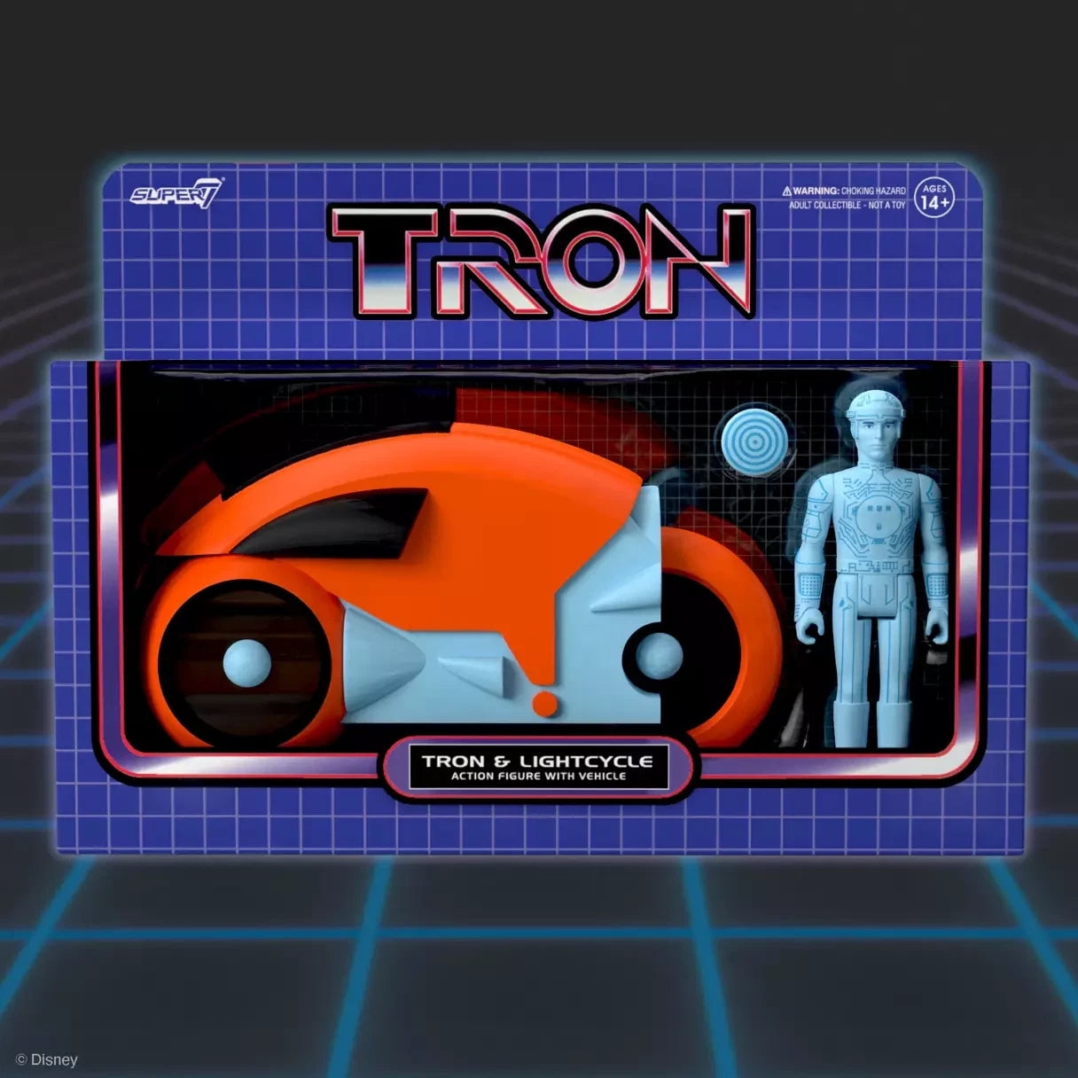 Disney Parks Super7 ReAction Figures Tron Lightcycle Set Red