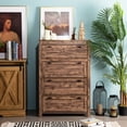 thumbnail image 3 of Gymax 4 Drawers Dresser Rustic Vertical Drawer Chest Industrial Dresser Tower, 3 of 10