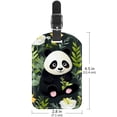 thumbnail image 6 of Square 2Pack PU Leather Panda Cruise Luggage Tag with Privacy Cover and Name ID Tag for Travel Handbags Backpacks Luggage Tags, 6 of 6