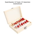 thumbnail image 2 of Amdohai 15pcs Milling Cutter Router Bit Set Carbide Shank Mill Woodworking Trimming Engraving Carving Cutting Tool, 2 of 7