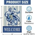 thumbnail image 2 of Welcome Easter Chinoiserie Bunny Decorative Garden Flag, Blue and White Porcelain Rabbit Yard Outside Home Decorations, Spring Butterfly Burlap Outdoor Small Decor Double Sided 12 x 18, 2 of 6