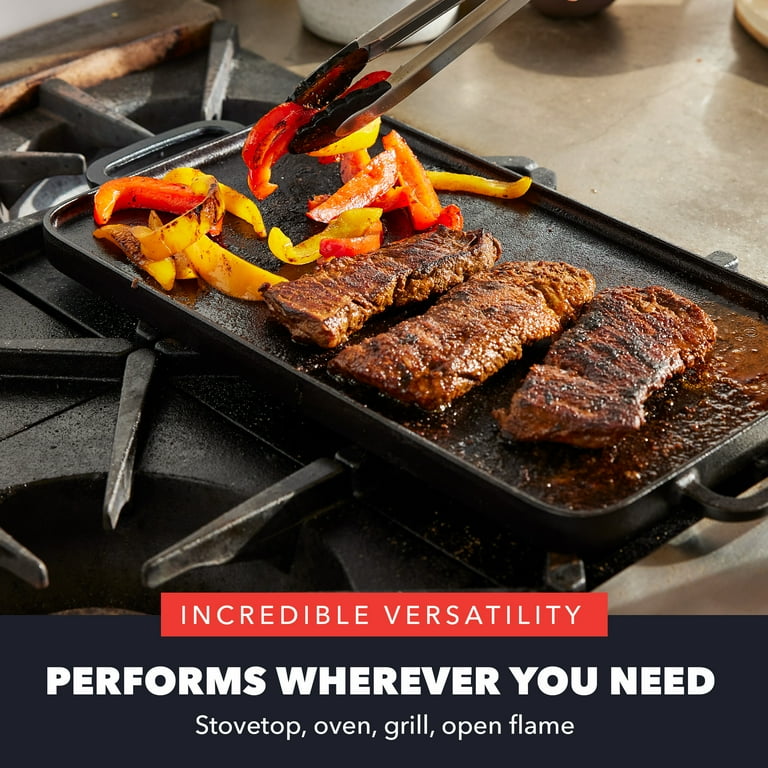 GreenPan Bobby Flay 11" x 16.5" Reversible Cast Iron Grill/Griddle photo 6