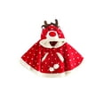 thumbnail image 1 of TheFound Kids Cloak Cartoon Elk Embroidery Hooded Coat Jacket with Pocket, 1 of 8