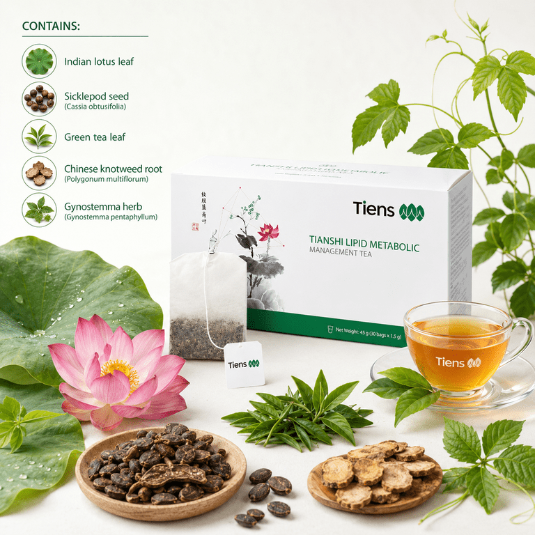 TIENS Lipid Metabolic Management Tea, 40 Bags – Herbal Metabolism