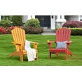 thumbnail image 2 of Adirondack Chair, Oversized Poly Lumber Fire Pit Chair with Cup Holder, 350Lbs Support Patio Chairs for Garden, Weather Resistant Outdoors Seating, Relaxing Gift for Father & Mother (Red), 2 of 6